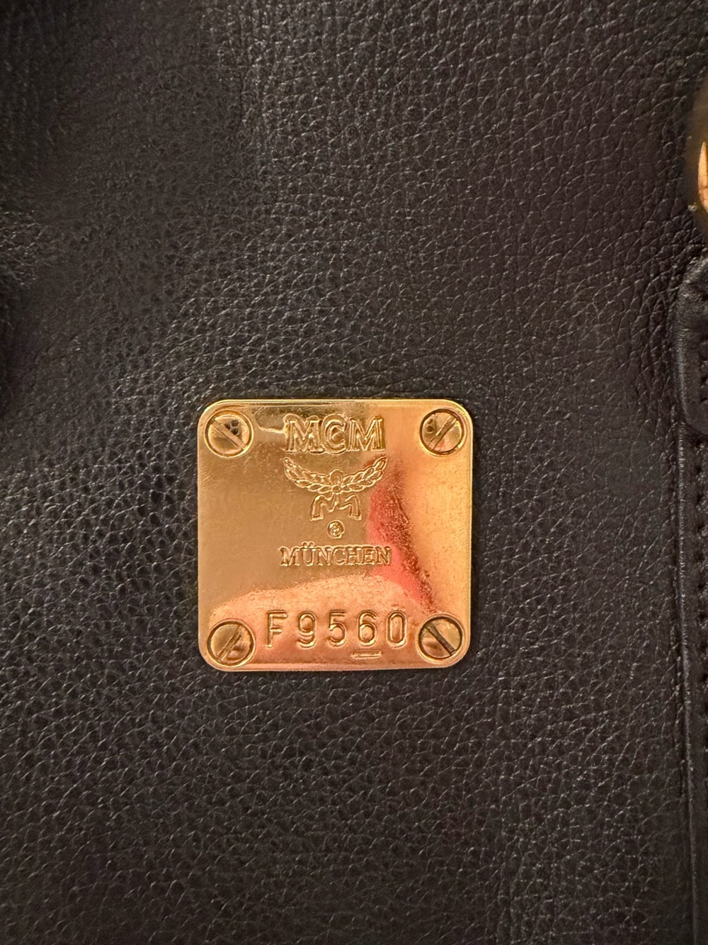 MCM Boston Mini Bag with Gold Accents - Picture 3 of 5